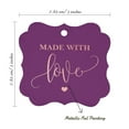 thumbnail image 7 of Inkdotpot Pack Of 100 Real Rose Gold Foil Bracket Shape Paper Tags Made With Love Wedding Favor Hang Tags, 7 of 7