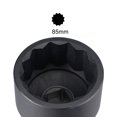 thumbnail image 4 of Unique Bargains 1' Drive 85mm 12-Point Impact Socket, CR-MO Steel 102mm Length, Standard Metric Sizes, 4 of 5