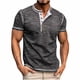 thumbnail image 1 of pstuiky Camisas de manga corta para hombre, Camisa de manga corta con cuello redondo y botones de color liso para hombre camisas casuales para hombre s, 1 of 8