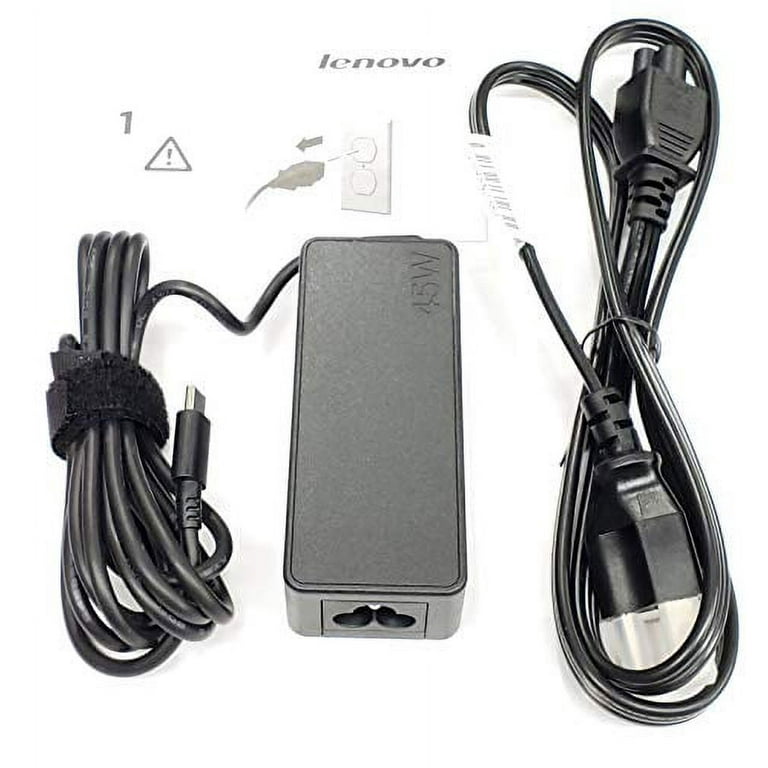 Lenovo USB-C 45W Laptop Charger, Power Adapter Replacement
