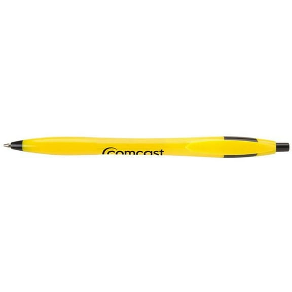 Hub Pen 323YEL-BLK Javalina Tropical Yellow Pen - Black Ink - Pack of 250