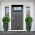 thumbnail image 5 of Bibana 2 Packs 21 inch Tall Planter, Indoor Outdoor Round Planter for Porch, Large Plant Pot with Drainage Hole for Home Garden Front Door, Modern Decorative Pots for Plants (Green), 5 of 5