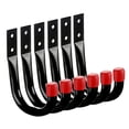thumbnail image 2 of 6 ganchos de garaje de hierro resistente que ahorran espacio, prácticos y resistentes ganchos de pared para colgar cables, cestas, bicicletas y patio. Rojo, 2 of 8