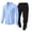 Blue&1080, variant on CONFREE Mens 2 Peice Linen Pant Sets Casual Men's Summer Outfits Set Solid Henley Shirt Pants Beach Vacation Outfits for Men