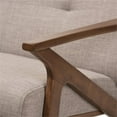 thumbnail image 5 of Bowery Hill Tufted Loveseat in Light Gray and Walnut Brown, 5 of 6