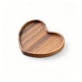thumbnail image 2 of Miwamany Heart Shaped Wooden Tray Platter, Small Solid Wood Serving Plate for Snacks Fruit, Decorative Catchall Organizer for Living Room Coffee Table Tea Room, 2 of 7