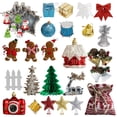 thumbnail image 2 of Colgantes para árbol de Navidad, decoración para colgar, 2025, pequeñas campanas, lazos, estrellas, bolsas de la suerte, alce, Papá Noel, copo de nieve para niños, Año Nuevo, 2 of 5