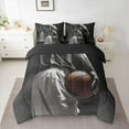 thumbnail image 2 of Homewish Sport Basketball Twin Bedding Sets 7-Piece for Children Teens Adults,Ball Gamer Bedding Comforter Set Microfiber,Vintage Aesthetic Breathable Sheet Sets,Lightweight Room Decor, 2 of 8