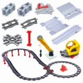 thumbnail image 2 of Train Track Set Big Building Blocks City Traffic Track Accessories Compatible With DuploEGG DIY Bricks Toys For Children Gift 43PCS B, 2 of 6