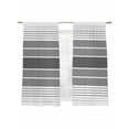 thumbnail image 2 of Gradient Grey Striped Semi Sheer Curtains 72 Inch Length 2 Panels Set, Simple Farm Stripes Minimalist Sheer Kitchen Curtain Privacy Voile Window Curtain for Living Room Bedroom Rod Pocket Drapes, 2 of 7
