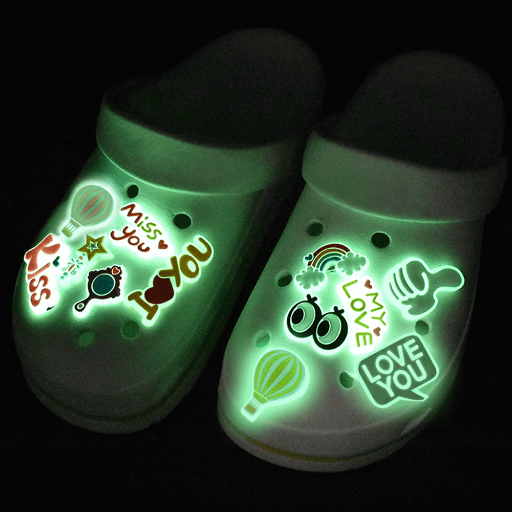 25 Piece Glow In Dark Croc Shoe Charms Walmart Com Walmart Com