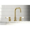 thumbnail image 2 of Kingston Brass FSC8933DPL Paris Two-Handle 3-Hole Deck Mount Widespread Bathroom Faucet with Brass Pop-Up in Brushed Brass, 2 of 7