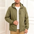 thumbnail image 2 of WRKEKC Windbreaker Jackets for Men Hooded Long Sleeve Zip-Up Outerwear With Zipper Pockets for Outdoor Travel and Hiking, 2 of 9