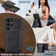 thumbnail image 5 of Allytechgroup Case for Samsung Galaxy S21 Ultra, 2 In 1 Wallet Stand Case with Detachable Card Holder Support Wireless Charging Shockproof Magnetic Back Cover for Samsung Galaxy S21 Ultra, Black, 5 of 13