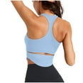 thumbnail image 3 of qolati Ribbed Workout Tank Tops for Women with Built in Bra Tight Racerback Scoop Neck Athletic Crop Top Stretchy Seamless Sleeveless Yoga Vest T-Shirts, 3 of 6
