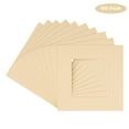 thumbnail image 2 of Beige Acid Free 7x7 Cirlce Picture Frame Mat with White Core Bevel Cut for 5x5 Pictures - Fits 7x7, 2 of 3