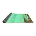 thumbnail image 2 of Ahgly Company Indoor Square Abstract Turquoise Blue Modern Area Rugs, 6' Square, 2 of 4