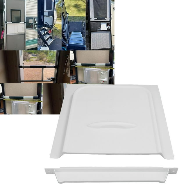 12in RV Screen Door Slider, RV Screen Door Slide Panel PP with Slide Stop for RV Cargo Trailer