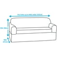 thumbnail image 3 of Zenna Home Narrow Stripe Patterned 2-Piece Sofa Stretch Slipcover, Steel Blue, 3 of 5