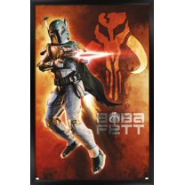 Star Wars: Saga - Boba Fett - Mythosaur Skull Wall Poster, 14.725" x 22.375", Framed