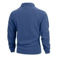 thumbnail image 7 of Fleece Sweatshirts for Men with Zipper Stand Collared Long Sleeve Golf Shirts Mens Casual Solid Color Pullover Thermal Warm Work Sweatshirt Tops, 7 of 7