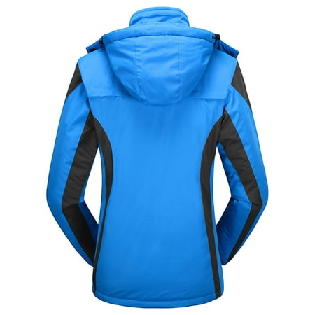 (Toponeto) Women's Winter Outdoor Cashmere Thickening Hoodie Sport Hat Removable Coat