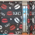 thumbnail image 2 of GZHJMY Red Lips Sheer Window Curtain Panel Drape 55x84 Inch for Living Room Bedroom Kids Room 2 Piece Home Decor, 2 of 4