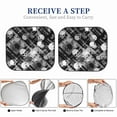 thumbnail image 6 of Fotbe Seamless Pattern With Skulls 2-Piece Car Windshield Sun Shade | Sun Blocker for Car Windshield | Foldable Automotive Interior Accessories for Sun Protection-Small, 6 of 7