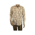 thumbnail image 6 of Mens Sports Shirt by DE-NIKO Long Sleeves Fashion Prints Soft Modal NK600 Khaki, 6 of 8