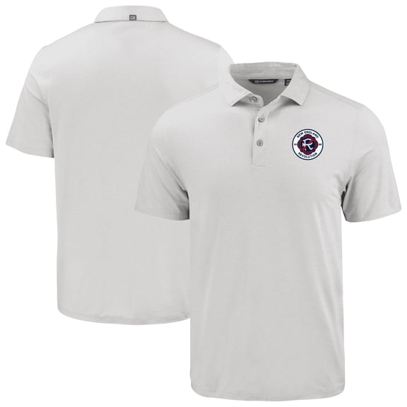Men's Cutter & Buck Gray New England Revolution Coastline Epic Comfort Eco Recycled Polo