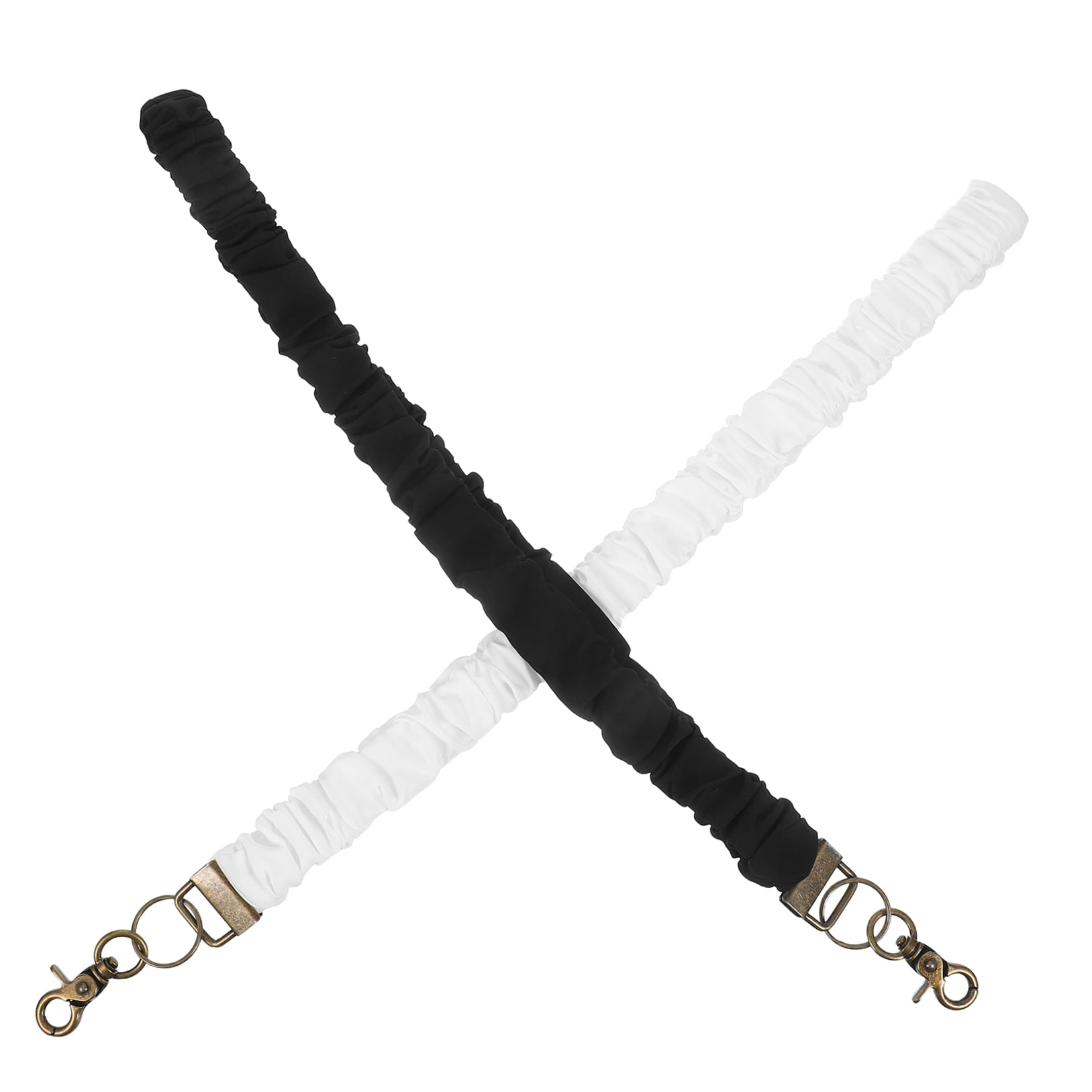 OUNONA 2-Pack Adjustable Badge Necklaces with Elastic Polyester Lanyard Straps for Holders and Stylus Use