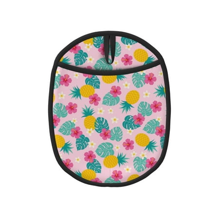 

Sikiie Pineapple And Leaves Silicone Pot Holders Oven Mitts Heat Resistant Hot Pads Non Slip Pot Holder for Kitchen Baking and Cooking 9.4 x 7.5 Inches