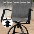 thumbnail image 2 of POTEBAN 3-piece Outdoor Swivel Bar Stool Set，2 Patio Metal High Back And Armrest Bar chairs With Bar Table for Backyard,Lawn Garden,Balcony,Pool, 2 of 8