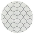 thumbnail image 3 of Unique Loom Trellis Frieze Collection Area Rug - Rounded (6' Round Ivory/Gray), 3 of 7