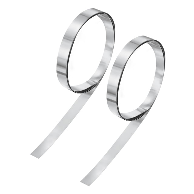 Uxcell 2-Pack Sellado de Aluminio, Rollo de Sellado de Aluminio de 3.3 pies x 0.4" x 0.004", Hoja de Metal de Aluminio para Techado