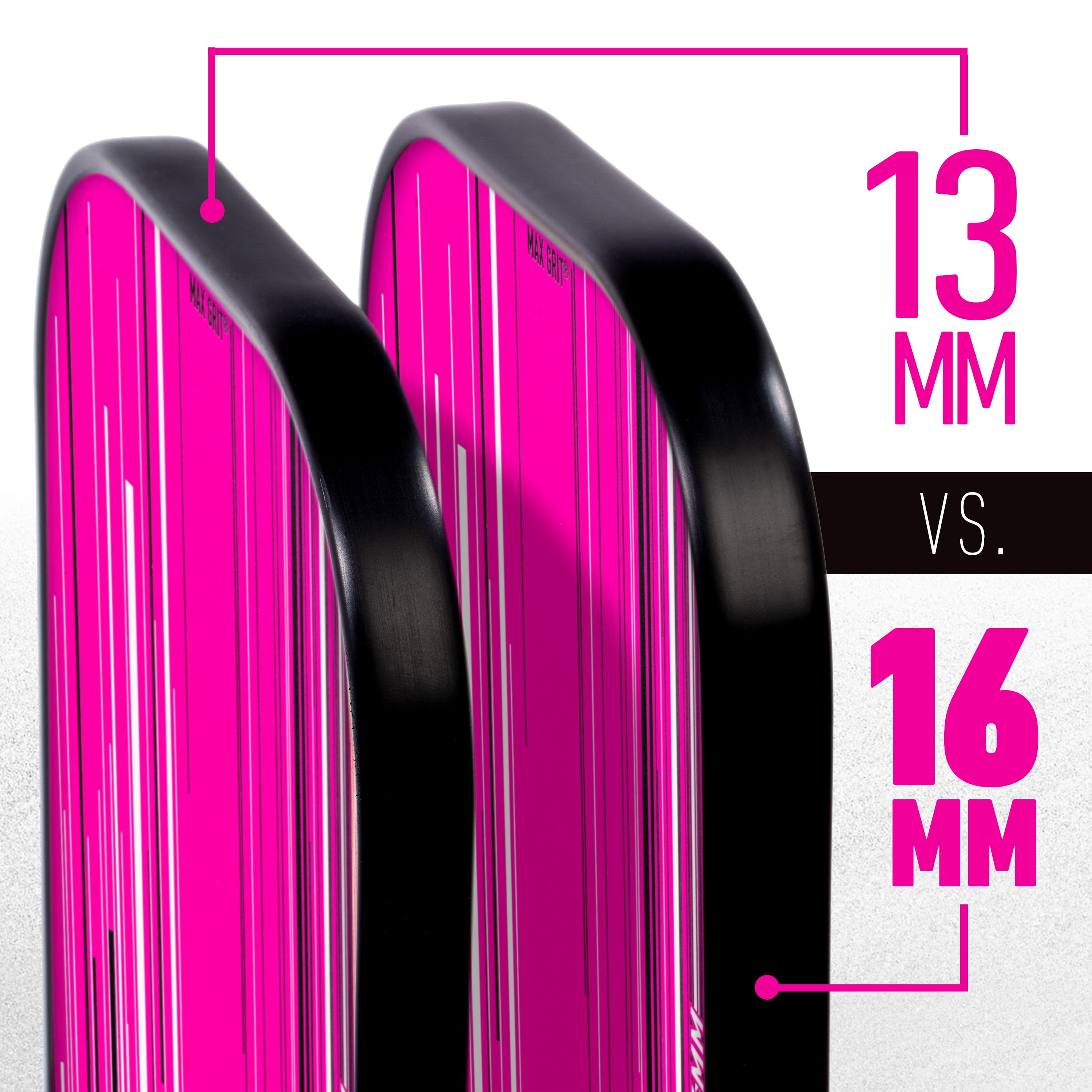 Franklin Sports Signature Series MaxGrit Pickleball Paddle - 16mm Poly Core - Pink - 7.9-8.3oz