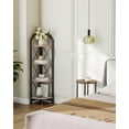 thumbnail image 5 of 4-Tier Corner Shelf, Industrial Corner Bookshelf, 47.6" Corner Storage Stand, Plant Stand Display Shelf, Corner Bookcase for Bedroom, Living Room, Home Office, Greige and Black TCJ09BG, 5 of 15
