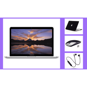 Refurbished Apple Macbook Pro 13.3" Bundle - 4GB RAM 500GB HDD Silver - Includes: Bluetooth Mouse, Black Case & Wireless Headset (Scratch&Dent)