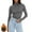 Gray, variant on Women's Thermal Shirts Long Sleeve Fleece Lined Undershirts High Neck Warm Layering Tops Fall Winter Clothes, Army Green S