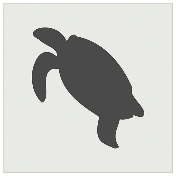 Turtle Swimming Solid DIY Cookie Wall Craft Stencil - 5.5 Inch