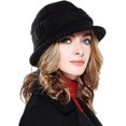 thumbnail image 1 of noir Hiver Femme Chaud Bonnet Tricot Lgant Douce Chapeau Melon Vintage Femmes Chapeau Avec Fleur Hiver Classique Chapeau Slouch Tricoter Chapeaux, 1 of 5