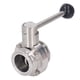 thumbnail image 2 of Válvula SanitaryClamp, Acero Inoxidable 304, Válvula De Mariposa, Presión Máxima PN1.6, Con Conexión Rápida Para Productos Farmacéuticos, Químicos, Lácteos, 2 of 7