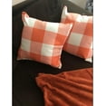 thumbnail image 4 of Fall Orange Decor Throw Pillow Covers Outdoor 16x16 Set of 2 Thanksgiving Decorative Buffalo Plaid Checkers Rustic Cushion Cases Autumn Farmhouse Home Decor for Couch Bedroom Outdoor Decorations, 4 of 6