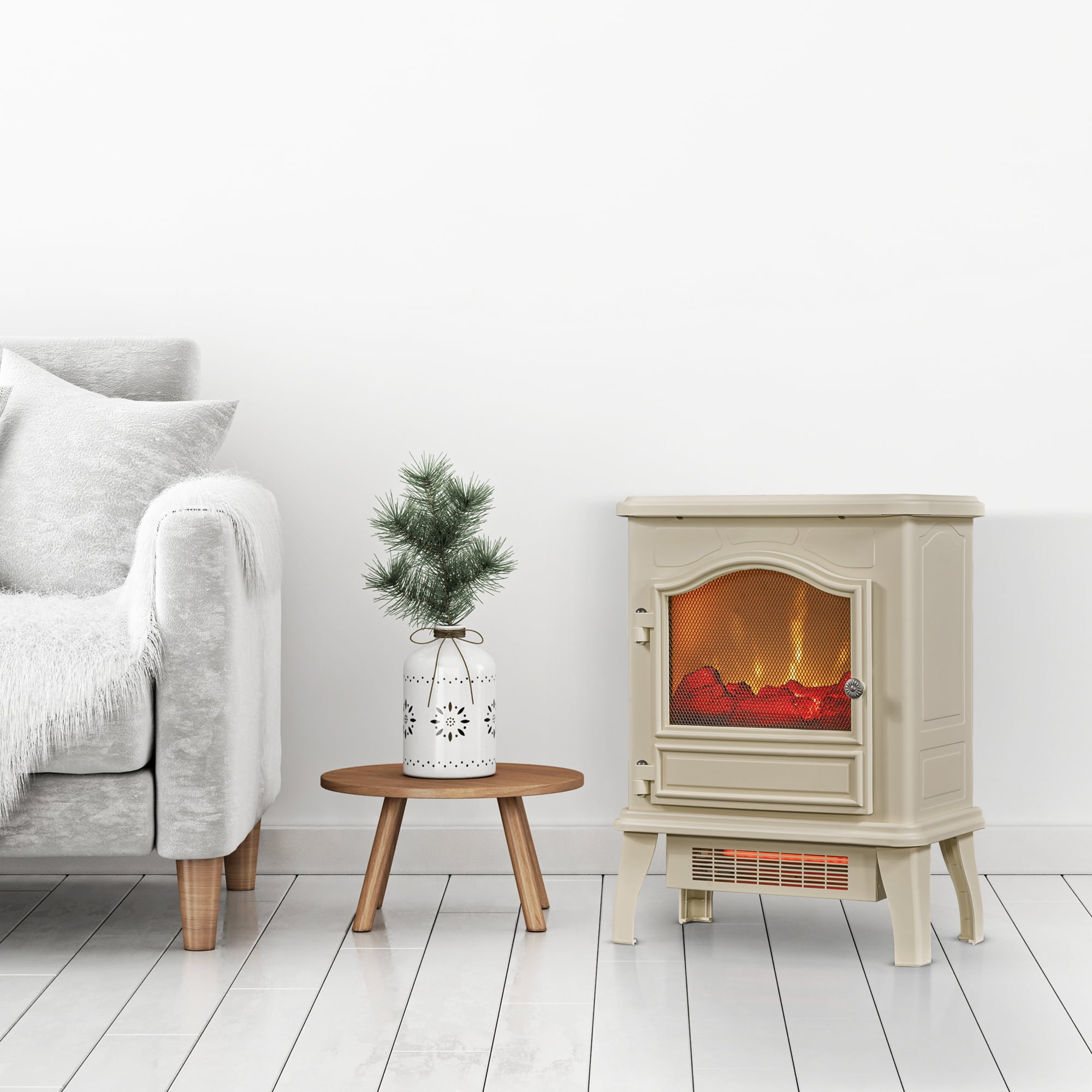 ChimneyFree Powerheat Infrared Quartz Electric Stove Heater, 1500W, Cream -  Walmart.com
