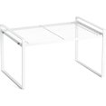 thumbnail image 1 of Organizador de encimera, estante para especias con soporte para armario, estante para despensa de 17", organización y almacenamiento para cocina y baño, color blanco lechoso (blanco, L17" X W8" X, 1 of 8