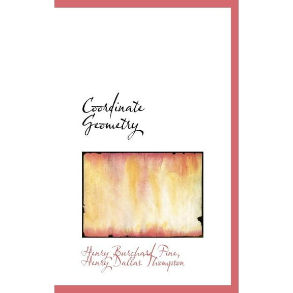 Coordinate Geometry (Hardcover)