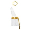 thumbnail image 3 of Linjinx Men's 2Pcs Festival Ancient Greek God Toga Outfit and Headwear Set for Toga Party White L, 3 of 6