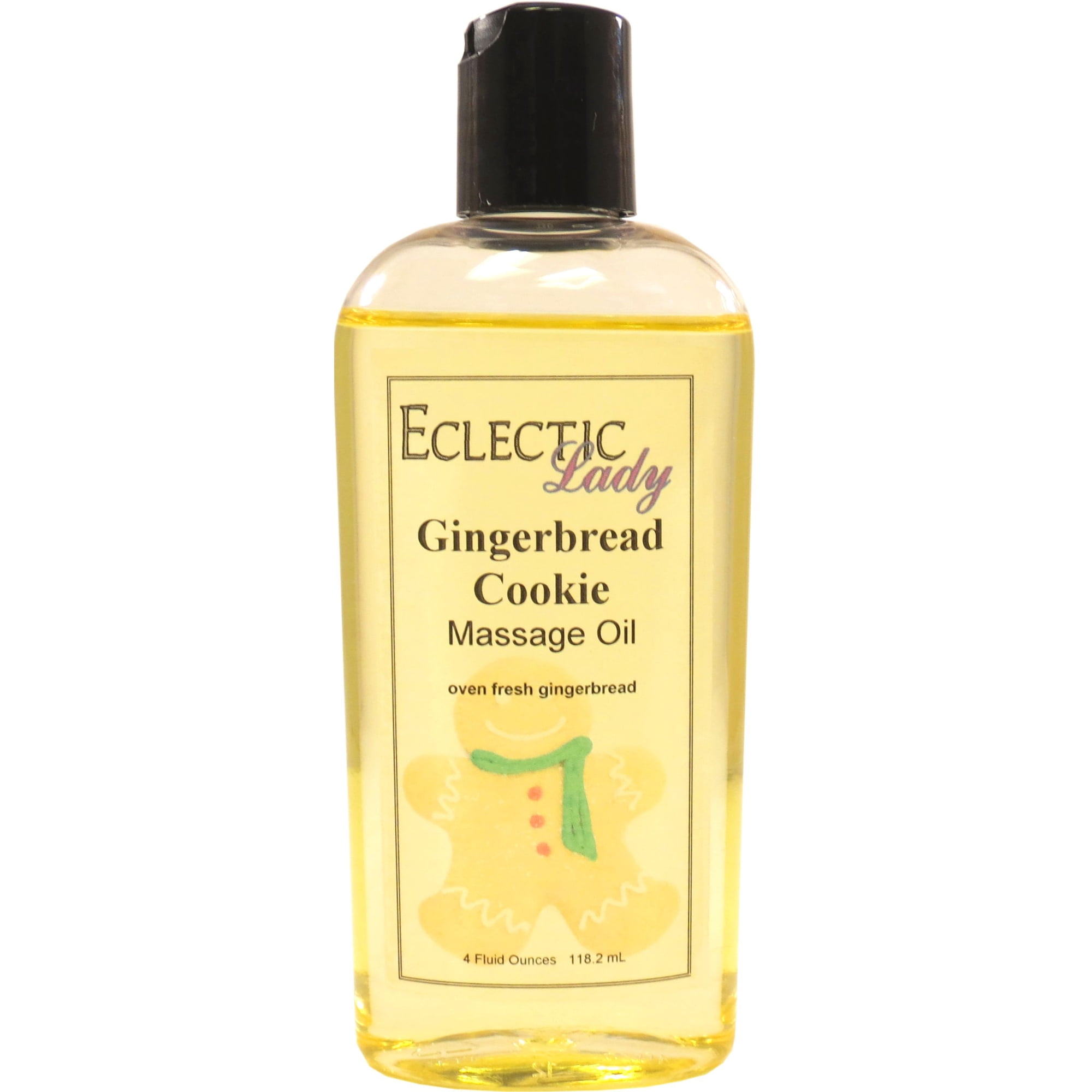 Gingerbread Cookie Massage Oil by Eclectic Lady, 4 oz, Sweet Almond Oil and Jojoba Oil