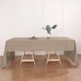 thumbnail image 2 of BalsaCircle 60" x 126" Taupe Rectangular Premium Polyester Faux Burlap Tablecloth Reception, 2 of 8