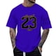 thumbnail image 1 of Camiseta personalizada con estampado alfanumérico para hombre - Cuello redondo y manga corta - Mezcla de algodón, nombre/número personalizado para regalos únicos, 1 of 7